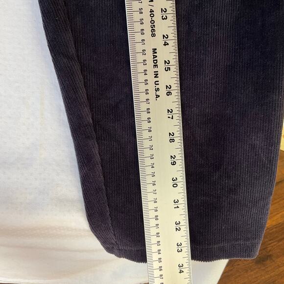 Lands' End Women Casual Velvet Pants size L/P (14/16). Purple - Picture 3 of 10